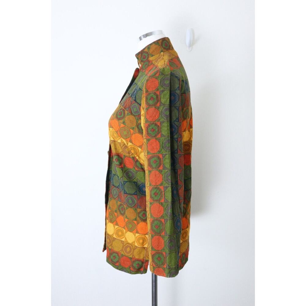 Vintage 1960's "Aladdin" Women's Nehru Collar Button Down Shirt Psychedelic - Picture 6 of 11